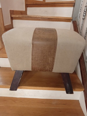 Stool used with leatherette upholstery