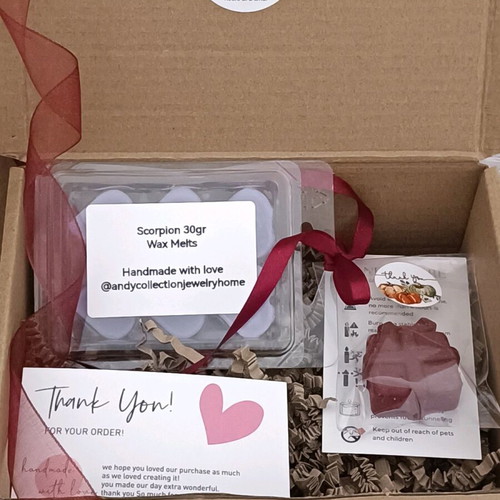 Wax Melts Easter Gift Inspired Scorpion with 2 scented candles made to order