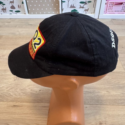 Dsquared2 DSQ2 Black Distressed Baseball Cap Hat used