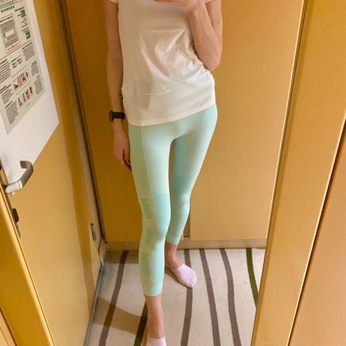 Puma Seamless Training Leggings, turquoise, size S fits XS