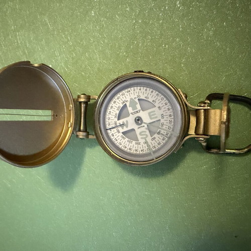 Sei Japan Liquid Filled Lensatic Compass military type used