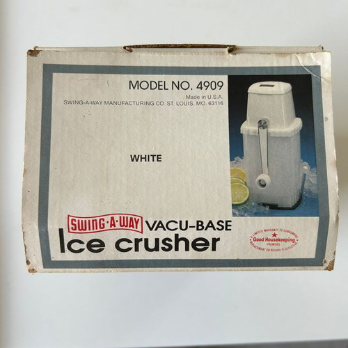 Vintage swing away ice crusher plastic hand used