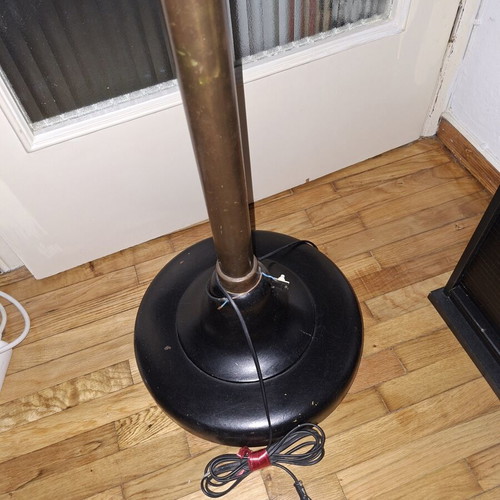Floor lamp used with antique stove part