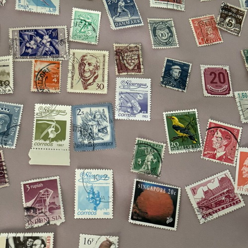 Lot of 6 used stamps from various countries