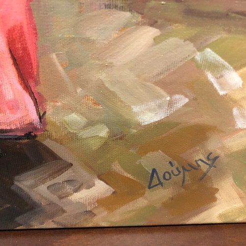 Authentic painting by Doumis like new, 55x70cm