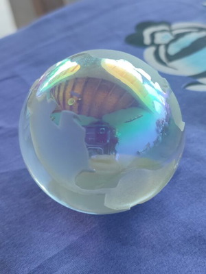 Crystal Sphere Globe with World Map Pattern