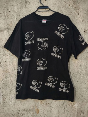 Supreme Supream T-shirt size M like new, black, all-over print