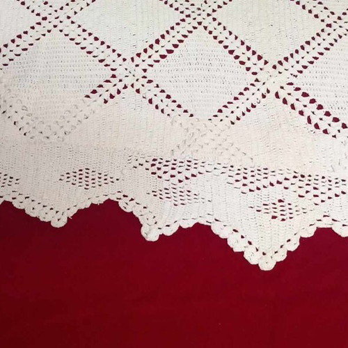 Vidage tablecloth 1960s very old, handmade crochet