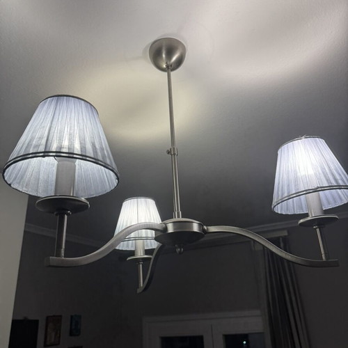 Ceiling pendant light with 2 wall sconces set