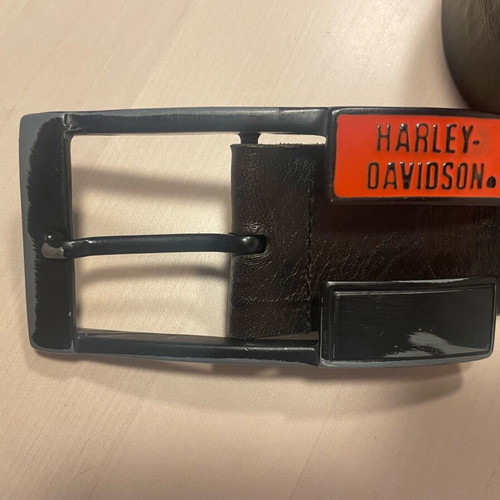 Harley Davidson belt black leather used, size 100