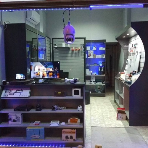 Used store furniture including desk, display cabinets, gondola, stands, chair