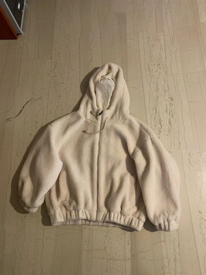 Fleece jacket beige like new, size L–XL