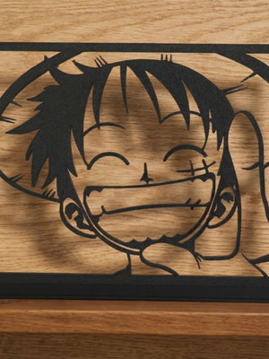 One Piece 3d printed κορνίζα με βάση 17εκ x 15εκ, καινούργιο