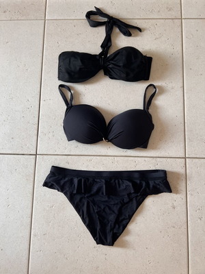 Σετ μπικίνι Mix & Match 3 τεμαχίων σαν καινούργιο, μαύρο, μέγεθος M