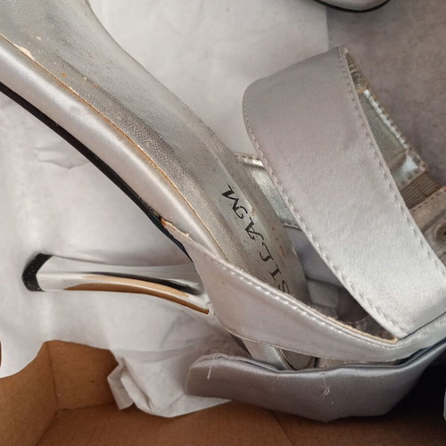 Silver sandals like new, size 38