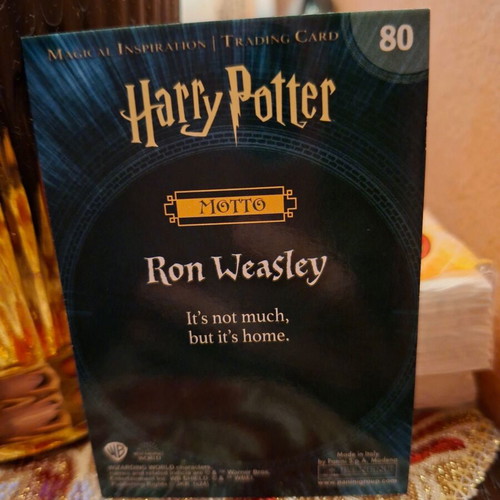 Harry Potter collectible card new Ron Weasly Warner Bros
