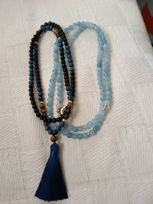 Two long necklaces new, blue