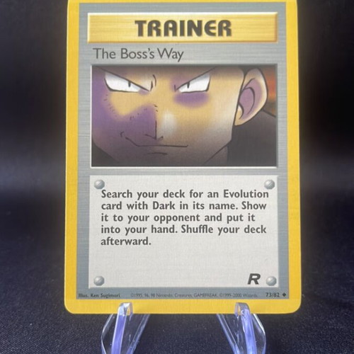 The Boss’s Way Trainer Card Pokémon TCG Team Rocket 1999-2000 like new