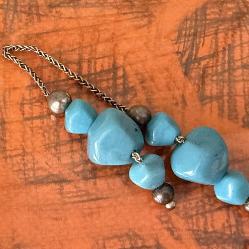 Silver Begleri with Chain and 925 Silver Beads like new