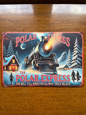 Polar Express Christmas metal wall sign 20x30cm brand new