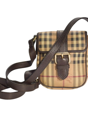 Burberry Vintage Haymarket Check Crossbody Mini Bag like new