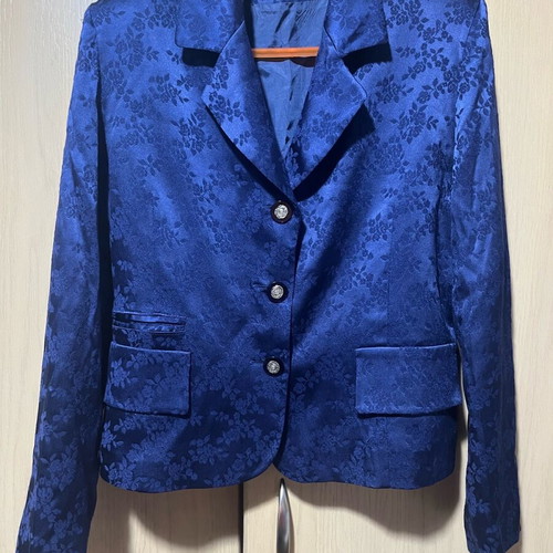 Satin suit used, blue, small