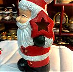  Vintage Χριστουγεννιάτικος κεραμικός Άγιος Βασίλης ρεσώ…Άθικτος