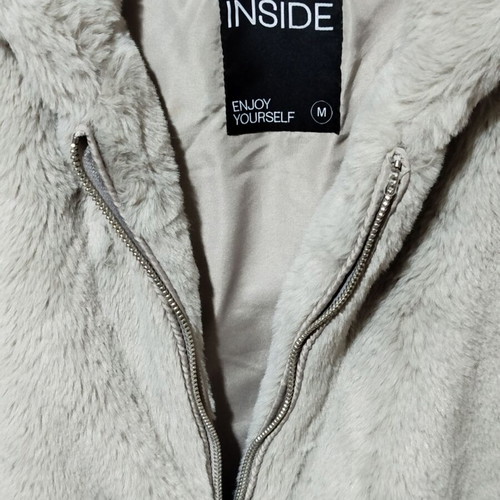 Women's fur jacket size M beige like new