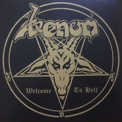 Venom Welcome To Hell βινύλιο LP άλμπουμ επανέκδοση 40ης επετείου χρυσό με μαύρες πιτσιλιές καινούργιο