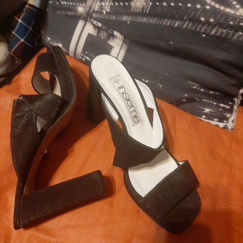 Insieme black sandals like new, high heels, size 39