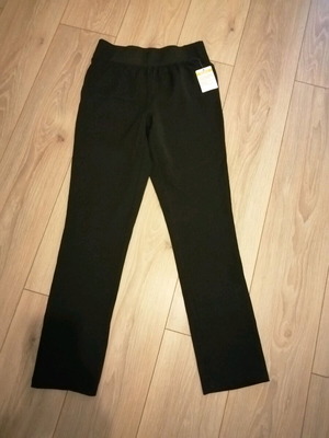 Fabric pants new, size 36, black, elastic waist
