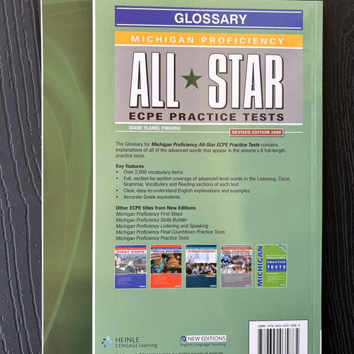 ECPE Practice Tests Book like new for Michigan Proficiency