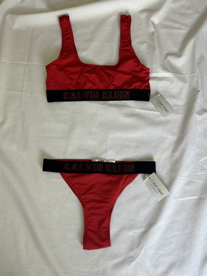 Calvin Klein women's swimwear set red size Small new