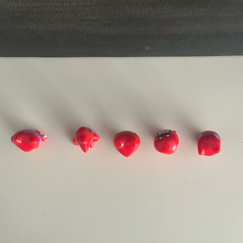 Gogo’s Crazy Bones red monsters set of 5 collectible figures like new