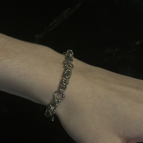 Chainmail bracelet handmade silver, new stainless steel