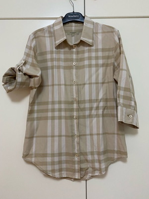 Burberry shirt used, size M, white and beige