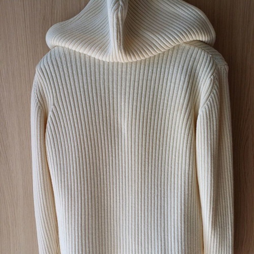 Bill Cost knitted cardigan with hood like new, ivory