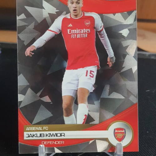Topps Arsenal Team Set 2023-24 Jakub Kiwior Cracked Ice like new