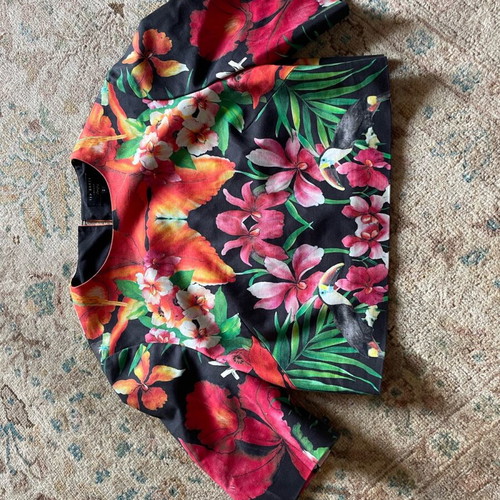Tropical Crop blouse Ted Baker like new, multicolored, size M
