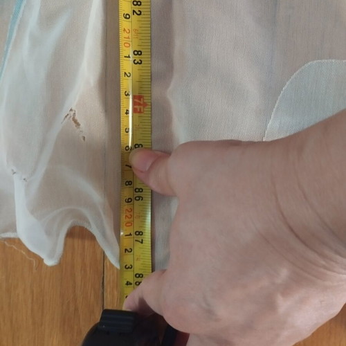 Semi-transparent curtain with soft floral patterns
