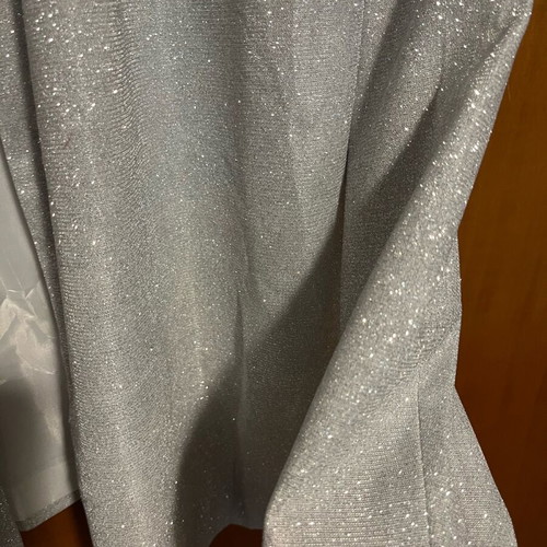 Silver blazer new, size M, shiny glittery finish