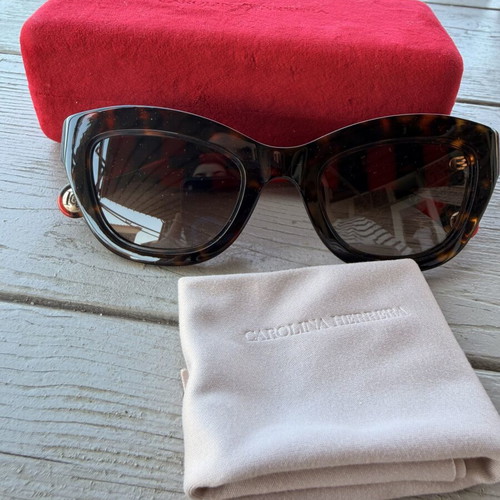 Carolina Herrera sunglasses like new, red