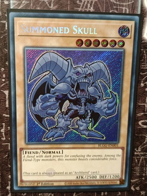 Summoned Skull Yu-Gi-Oh! card like new with Ultra Pro sleeve