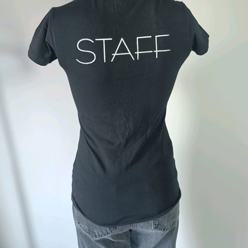 Piazza Italia black cotton t-shirt staff like new, size S