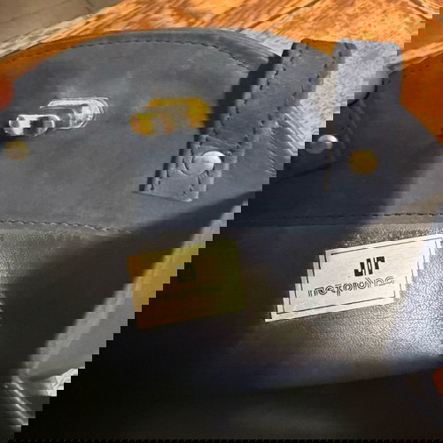 Πετριδης shoulder bag δερμάτινη μπλε σαν καινούργιο