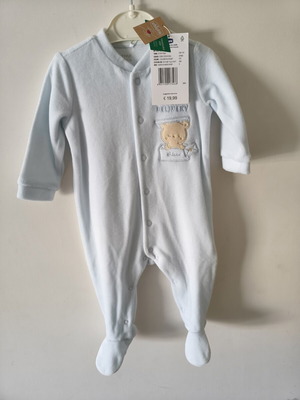 Chicco velour baby romper 3-6 months 62cm, new with tags