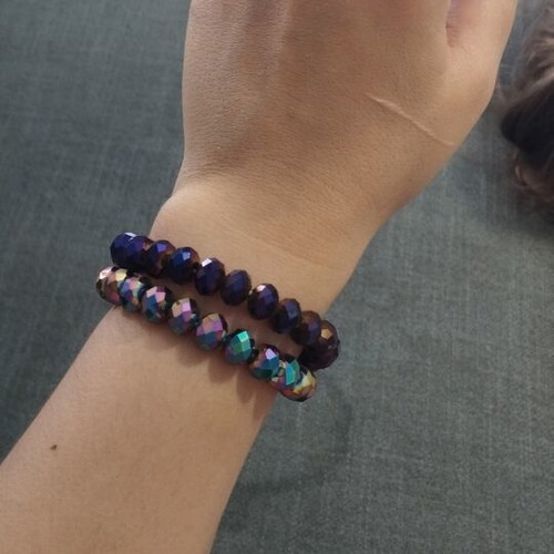 Set of three women's bracelets like new, colorful stones