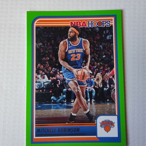 Mitchell Robinson Neon Green Parallel Card NBA Hoops 2023-24 New York Knicks
