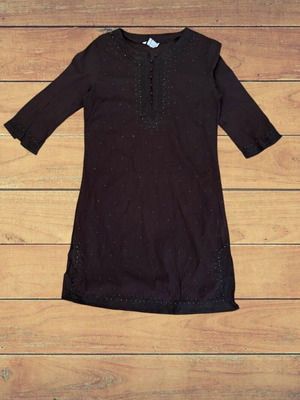 Zara μεγάλο ethnic καφέ καφτάνι σαν καινούργιο, βαμβακερό ύφασμα