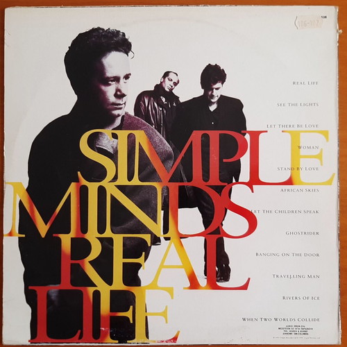 Simple Minds Real Life vinyl used, authentic 1991 edition